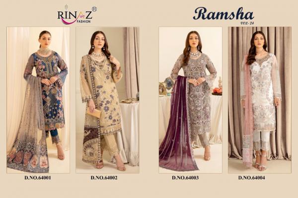 Rinaz Ramsha Vol 24 Georgette Designer Pakistani Suit Collection